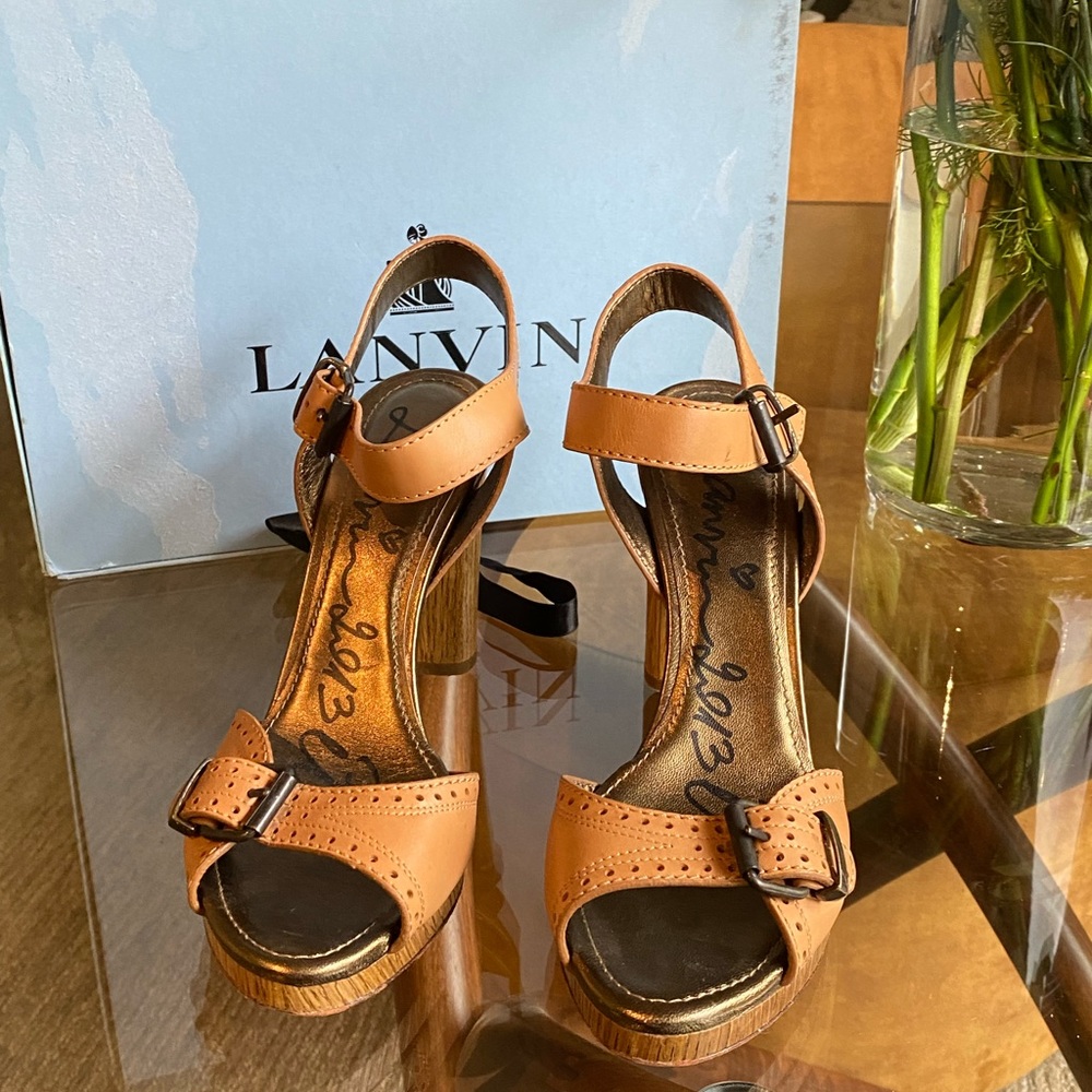 Lanvin Sandale Camel, 38.5